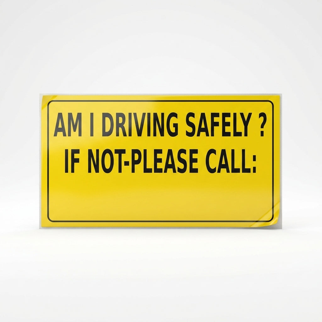 Sticker for "Am I driving safely"